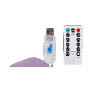 Imagem de Luzes De Cortina De Fadas LED De Natal Com Controle Remoto USB, 8 Modo