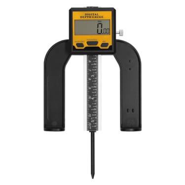 Imagem de 0-80mm Medidor Digital de Profundidade e Altura para Marcenaria com Display LCD Régua Serra Mesa Base Magnética 3 Modos