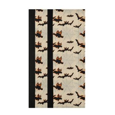 Imagem de Burbuja Conjunto de 2 capas de maçaneta de porta de geladeira Bats Webs, protetor de maçaneta lavável para micro-ondas, antiderrapante, 35,5 x 14 cm