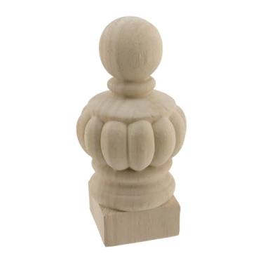 Imagem de Dnyta 1 peça de acabamentos de madeira decorativos, acabamentos de escultura em madeira inacabados para artesanato colunas de apoio de braço de escada de madeira para uso interno decoração de casa