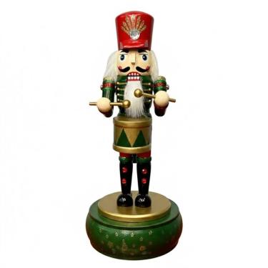 Imagem de Caixa Musical Quebra Nozes Tambor Verde 30cm