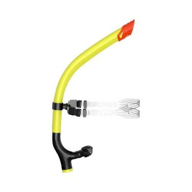 Imagem de Snorkel De Silicone Para Nadadores Com Válvula De Purga Unidirecional 