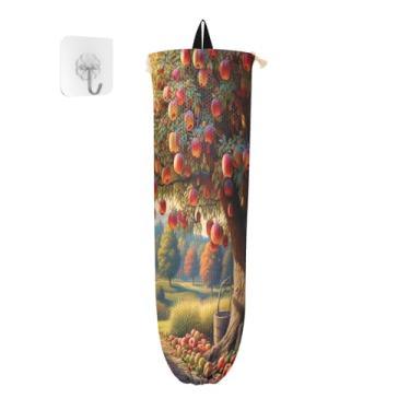 Imagem de Suportes de saco plástico para macieiras de outono, protetor de saco para sacos de plástico, organizador de sacos para armazenamento de sacolas plásticas de cozinha, 1 pacote