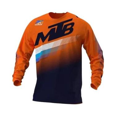 Imagem de Camisa De Ciclismo Masculina De Manga Longa Para MTB, Roupa Esportiva 
