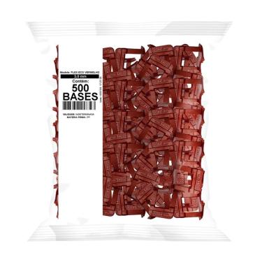 Imagem de Espaçador Nivelador Pratik Flex Eco 3,0mm Vermelho - Embalagem com 500 Unidades