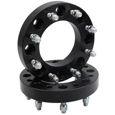 Imagem de IRONTEK Espaçadores de roda 8 x 200 mm compatíveis com Ford F350 2005-2025 Super Duty DRW, para Ram 3500 2019-2025 DRW, espaçador de roda 8 x 6,5 cm passo de rosca M14 x 1,5 furo do cubo 142 mm 2