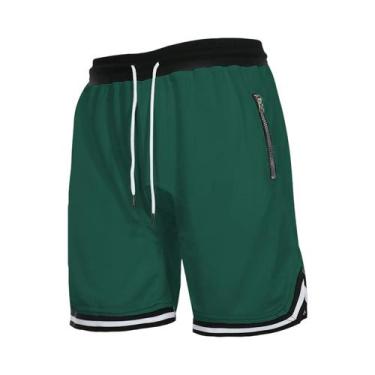 Imagem de Bermuda De Basquete Masculina De Secagem Rápida Em Malha Para O Verão,