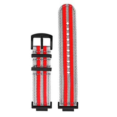 Imagem de EZZON Pulseira masculina de nylon modificada GA110/100/120 GM/GA2100 DW-5600 GW-B5600 GW-M5610 DIY para relógio esportivo (A15 preta)