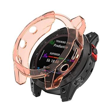 Imagem de TIOYW Nova capa de proteção para Garmin Fenix 7 7S 7X 5S 5 5X Plus 6S 6 6X Pro Smartwatch Protector Frame Soft Clear TPU Case Quick Cover (Cor: B, Tamanho: para Fenix 5 5Plus)