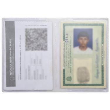 Imagem de Miolo Refil Plástico para Carteira Porta Documentos Carro Rg Sarroche