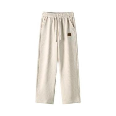 Imagem de Calças De Moletom Masculinas De Inverno Grossas E Quentes Em Corduroy 