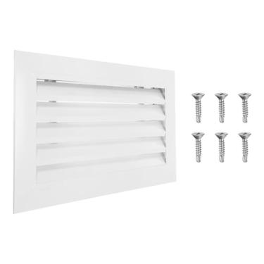 Imagem de PATIKIL Ventilação de empena de 25 x 45 cm, 1 peça de ventilação de galpão de parede de liga de alumínio grade de ar quadrada com filtro inoxidável para teto de garagem no sótão da casa, tamanho da