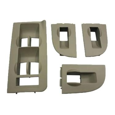 Imagem de Compatível com Audi A4 A6 C5 quadro de interruptor de elevador quadro decorativo quadro de máscara cinza bege preto substituição maçaneta(Beige)