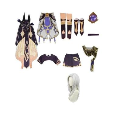 Imagem de Genshin impacto cyno cosplay traje carnaval uniforme peruca anime traj
