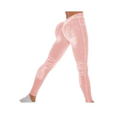 Imagem de Calças De Yoga Sem Costura De Cintura Alta Para Mulheres, Leggings De 