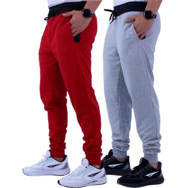 Imagem de Kit 2 Calças Masculina MXD Conceito Moletom Slim Fit Cores Cor:;Tamanho:GG;Gênero:Masculino-Masculino