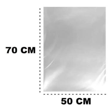 Imagem de Saco Plástico Cristal Transparente 50x70cm Pacote 2kg Grosso - Cometa