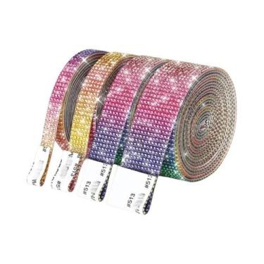 Imagem de Fita Adesiva De Strass Com Cristais E Diamantes, 1 Jarda, Para Artesan