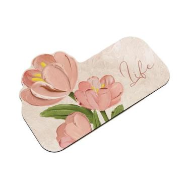 Imagem de Tapete De Banho Antiderrapante De Borracha Com Estampa De Tulipa Roxa 