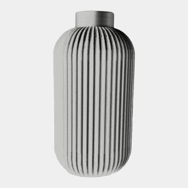 Imagem de Vaso Decorativo - Modelo Alto Ribbed - Cinza