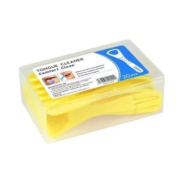 Imagem de Raspador De Língua Dobrável De Dupla Face Com Palito De Dente, 20 Peça