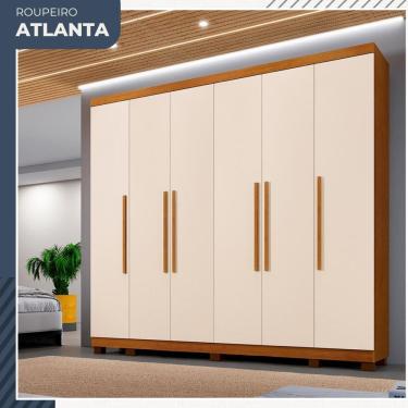 Imagem de Guarda Roupa Atlanta 6 Portas 6 Gavetas em MDP Benetil Moveis