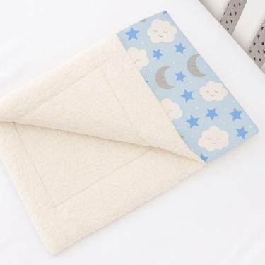Imagem de Mantinha Bebê Dupla Face Com Sherpa Cobertor Infantil Grossa - Varias 