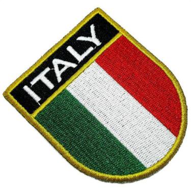 Imagem de Bandeira país Itália Patch Bordada passar a ferro ou costura - BR44