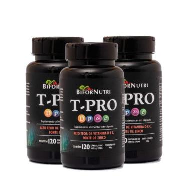 Imagem de T-PRO 500 mg - 03 Potes com 120 cápsulas - Bifornutri