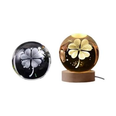 Imagem de Lâmpada De Mesa De Cristal 3D Do Sistema Solar Com Iluminação LED, Lâm