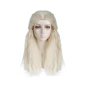 Imagem de Peruca Cosplay Games of Thrones Daenerys Targaryen Anime Style - taiyu