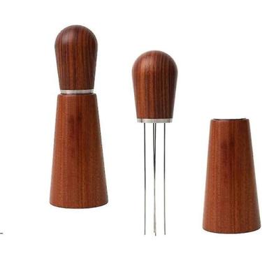 Imagem de Agitador de café expresso de madeira natural com aço inoxidável - Gloo