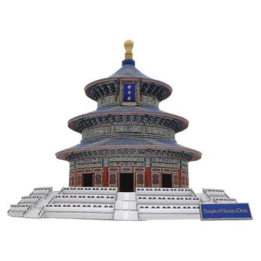 Imagem de Brinquedo arquitetônico de modelo de papel artesanal 3D DIY Temple of 