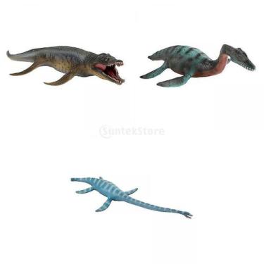 Imagem de Modelo de brinquedo Realistic Sea Marine Dinosaur 3x Kronosaurus - Glo