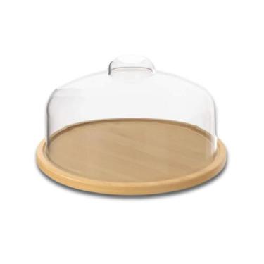 Imagem de Boleira Prato em Bambu com Cúpula Coza Brisa Ø26,5 cm Brinox - 40652/3