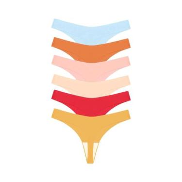 Imagem de Conjunto De 6 Calcinhas Tanga Seamless Em Seda Gelada Para Mulheres, R
