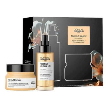 Imagem de Kit Loréal Absolut Repair Máscara 250ml Óleo 90ml - LOREAL