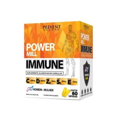 Imagem de Multivitaminico power mill immune 60 caps 680mg - prevent pharma, Sem 