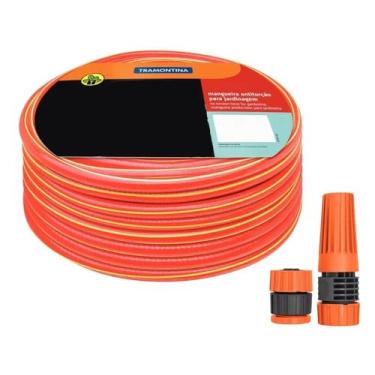Imagem de Mangueira Antitorção ATS PVC 3 Camadas C/ Kit Esguicho 5 metros Tramon