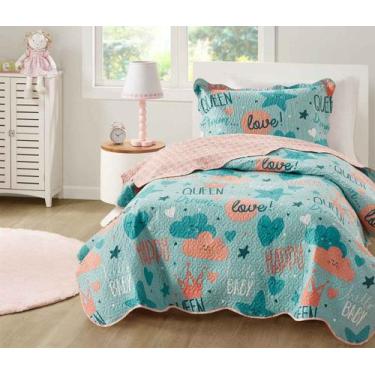 Imagem de Colcha Infantil Solteiro Dupla Face 2 Peças Menino Menina Mix - Cortte