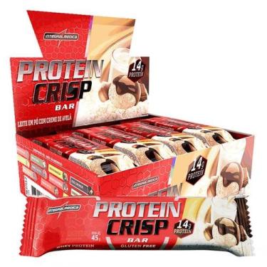 Imagem de Barra de Proteína Integralmedica Protein Crisp 540g 12 unidades, Leite