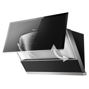 Imagem de Coifa de embutir ou parede 76cm Robam preta aço inox vidro temperado motor brushless 10...