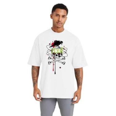 Imagem de Camiseta Oversized Estampada Masculina Algodão Conforto para Treino e Uso Diário-Masculino
