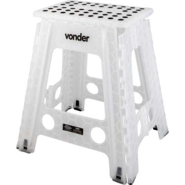 Imagem de Banqueta Plástica Multiuso Dobrável Capacidade 150 Kg Vonder