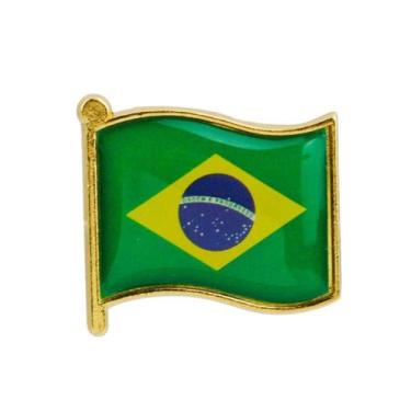 Imagem de Broche Pin Botton Bandeira Brasil Copa 2.5x2.5cm - Taimes