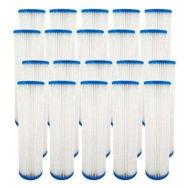 Imagem de 20 Refis Filtro Plissado Lavável 10 Polegadas X 2 1/2 Branco - Royal B