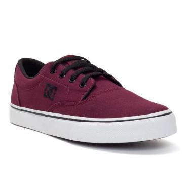 Imagem de Tênis DC Shoes New Flash 2 TX Masculina Wine/White/Black, 40, Vermelho