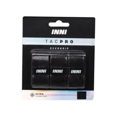 Imagem de Overgrip Inni Tacpro X3 Pack com 03 Unidades Aderência e Controle de Raquete Preto Inni