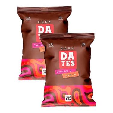 Imagem de Kit 2X: Barra de Proteína Dark Cacau e Avelã Sem Açúcar Let's Dates 38