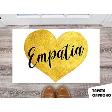 Imagem de Tapete Capacho Personalizado Coração Dourado Empatia